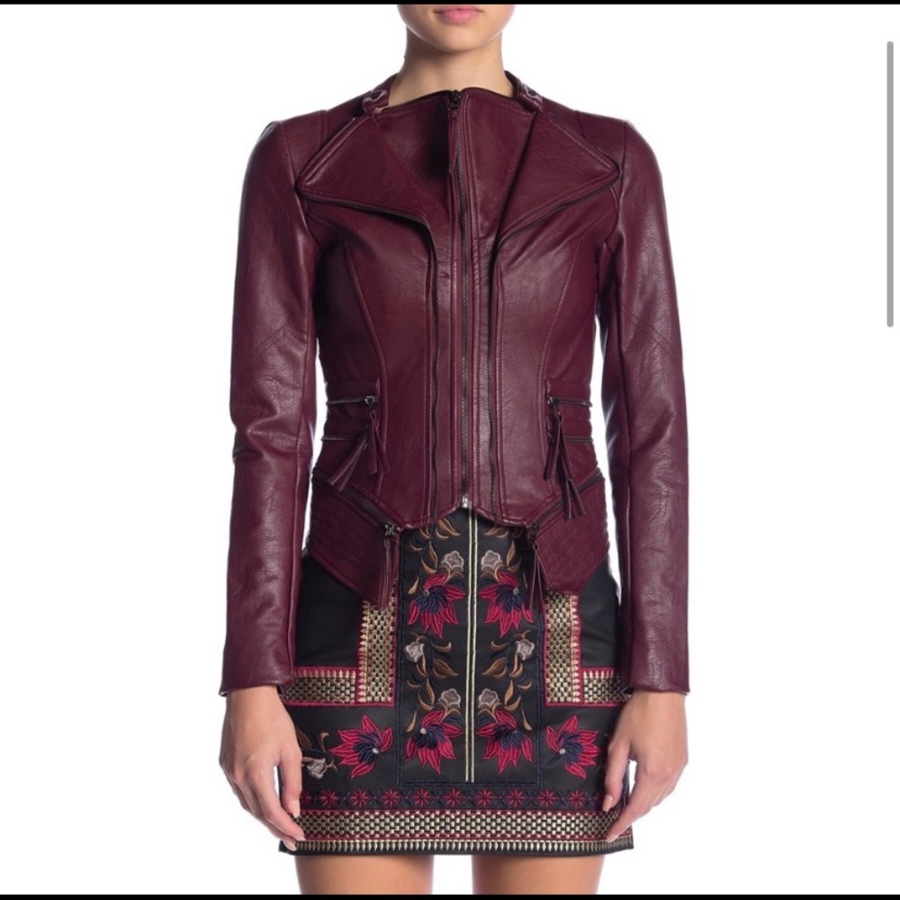 ROMEO & JULIET Faux Leather Rocker Jacket L